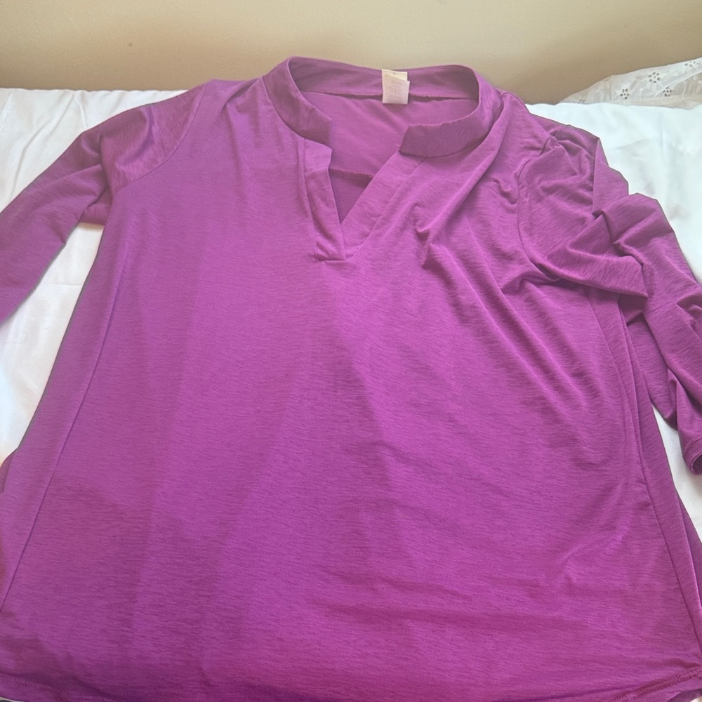 Sew In Love Women's V-Neck Blouse in Rich Purple